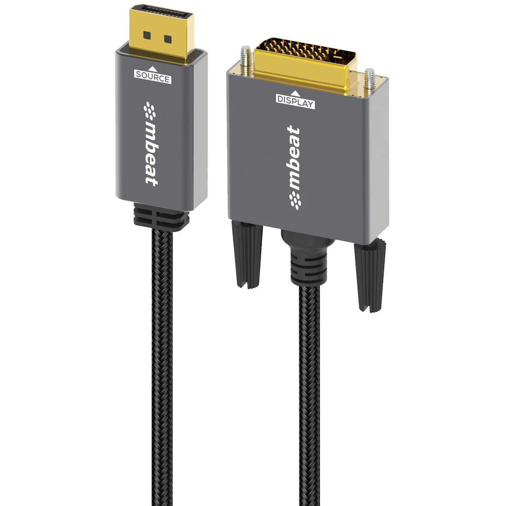 mbeat Tough Link DisplayPort to DVI-D Cable - 1.8m