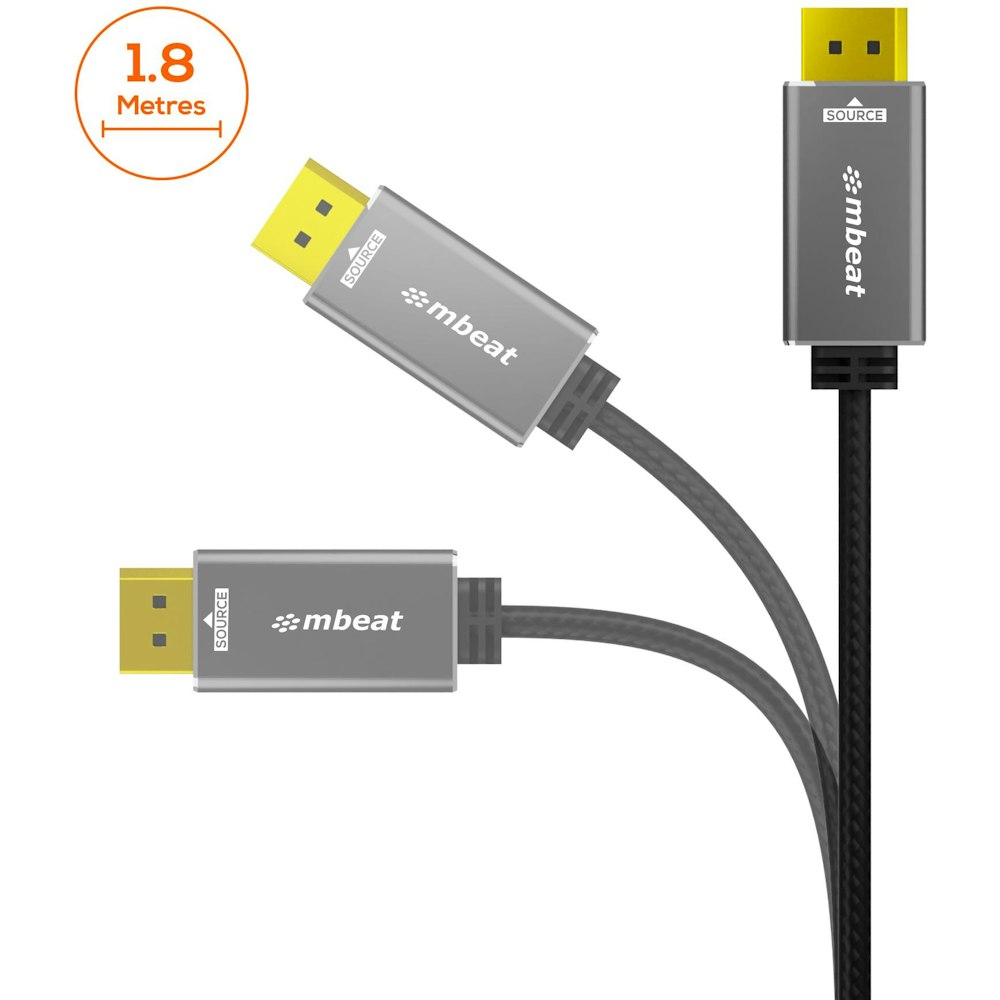 A large main feature product image of mbeat Tough Link DisplayPort to DVI-D Cable - 1.8m