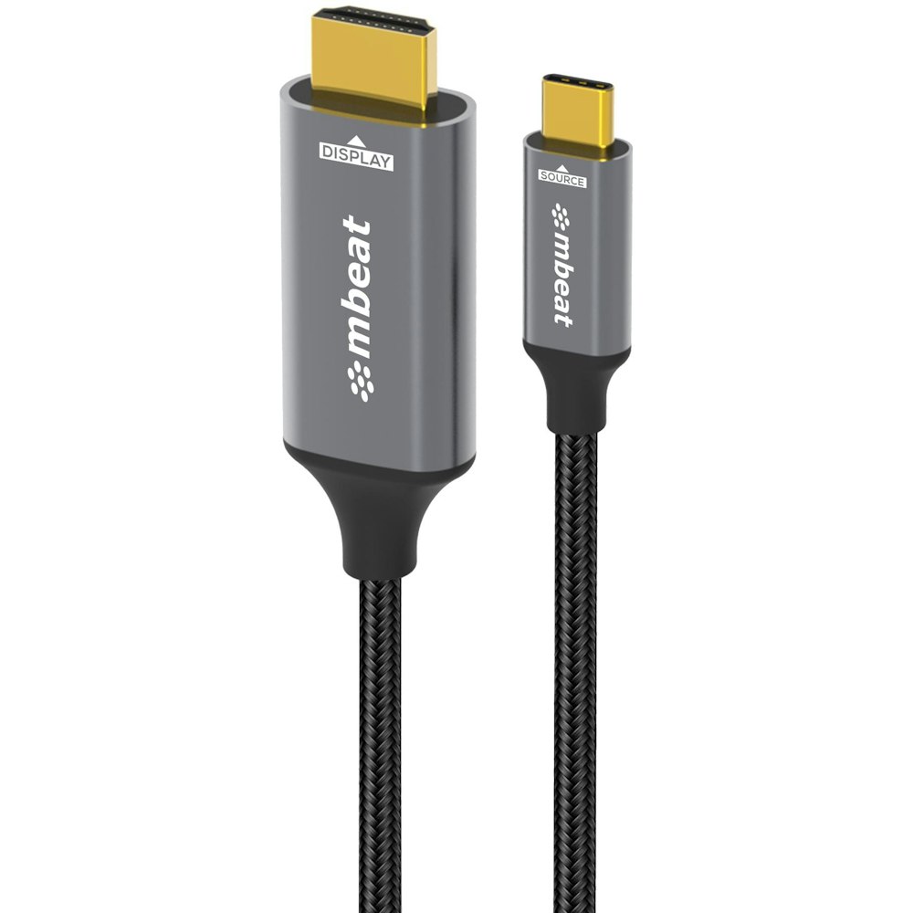 A large main feature product image of mbeat Tough Link 8K USB-C to HDMI Cable - 1.8m 