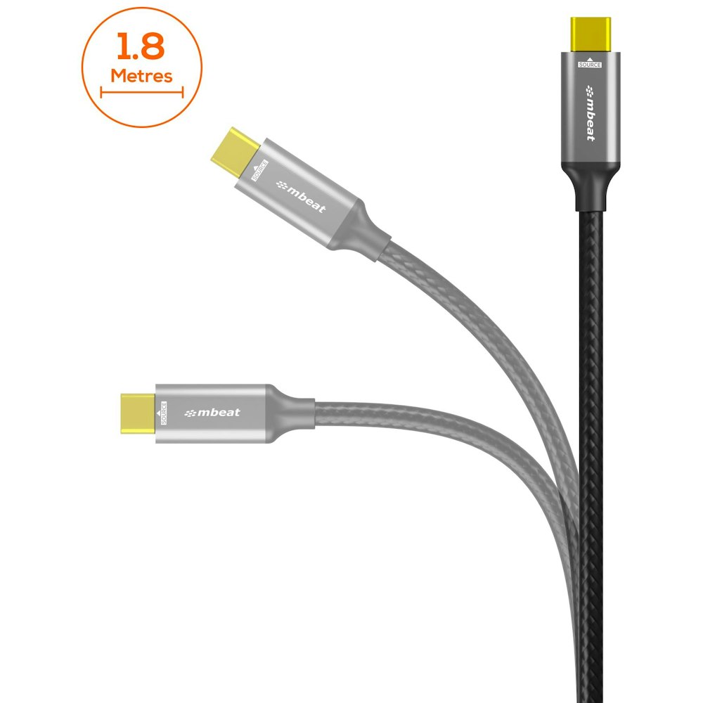 A large main feature product image of mbeat Tough Link 8K USB-C to HDMI Cable - 1.8m 