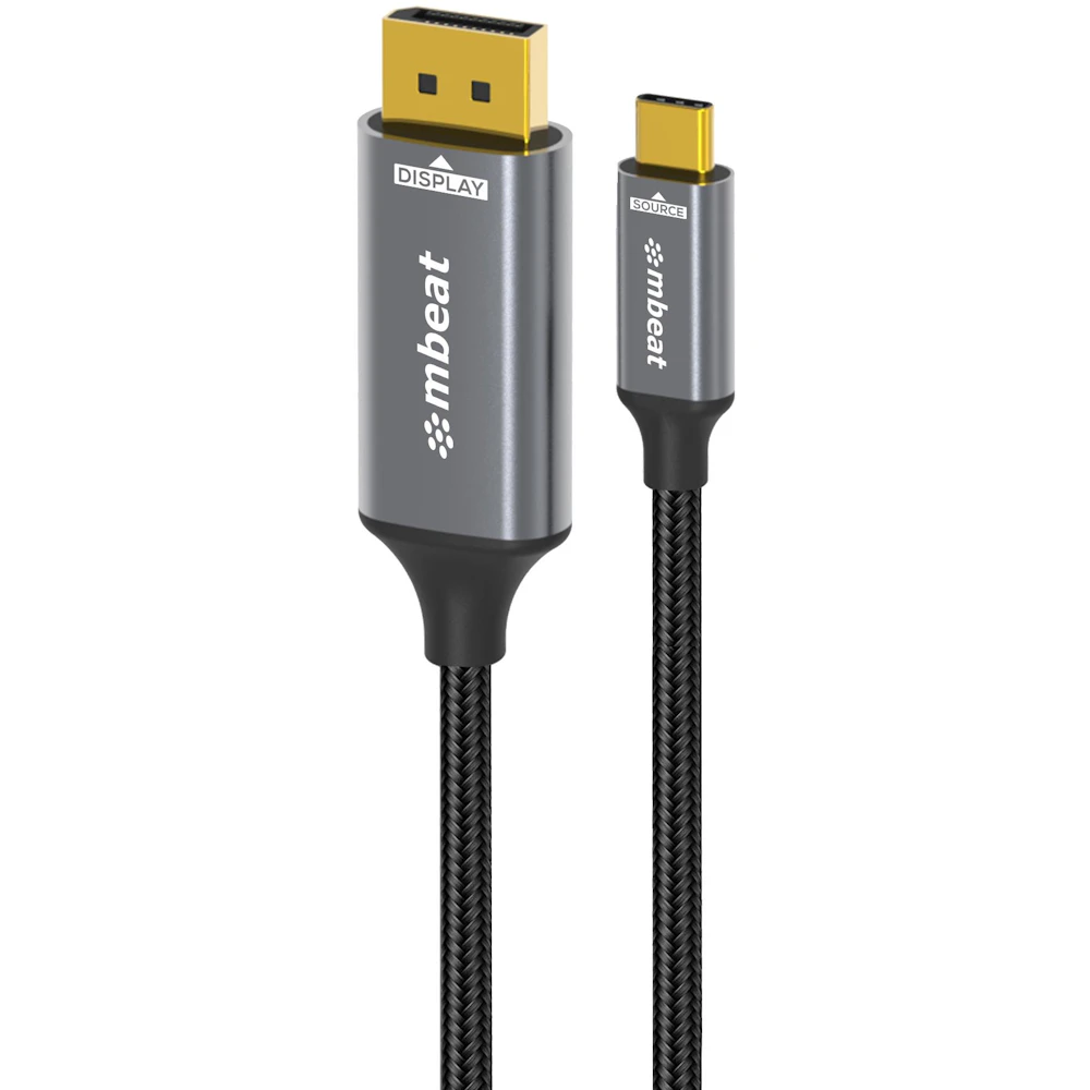 mbeat Tough Link 8K USB Type-C to DisplayPort Cable - 1.8m
