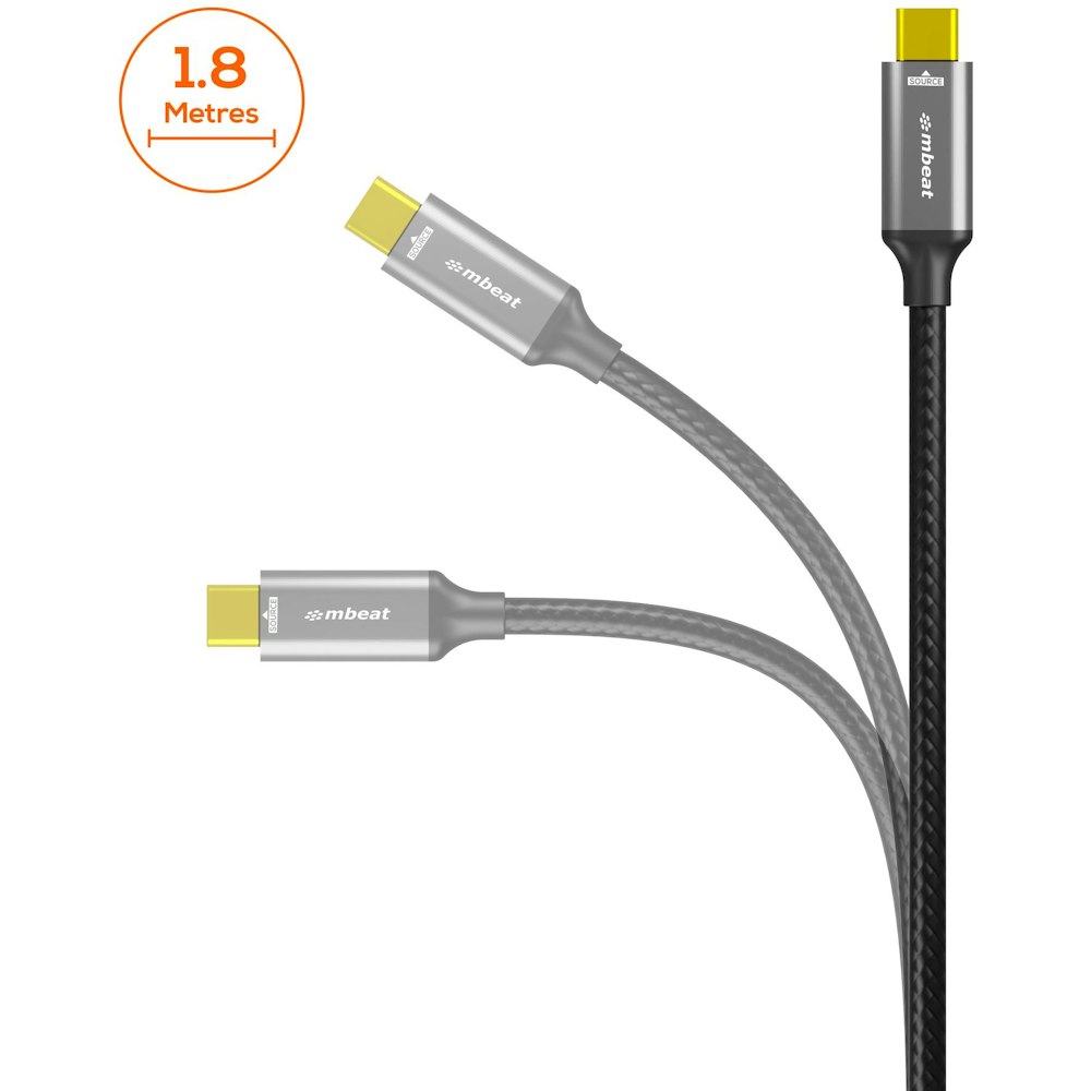 A large main feature product image of mbeat Tough Link 8K USB-C to DisplayPort Cable - 1.8m