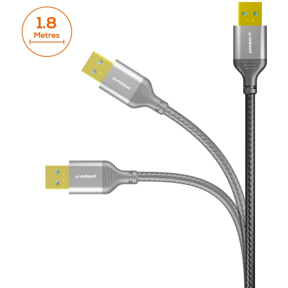A large main feature product image of mbeat Tough Link USB 3.0 to USB 3.0 Extension Cable - 1.8m