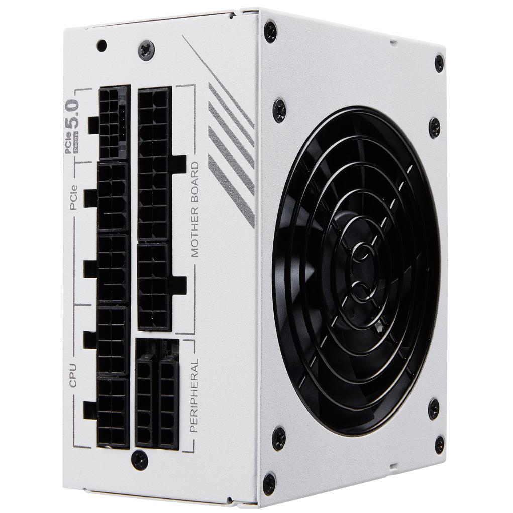 A large main feature product image of FSP Dagger PRO 850W Gold PCIe 5.0 SFX Modular PSU (White)