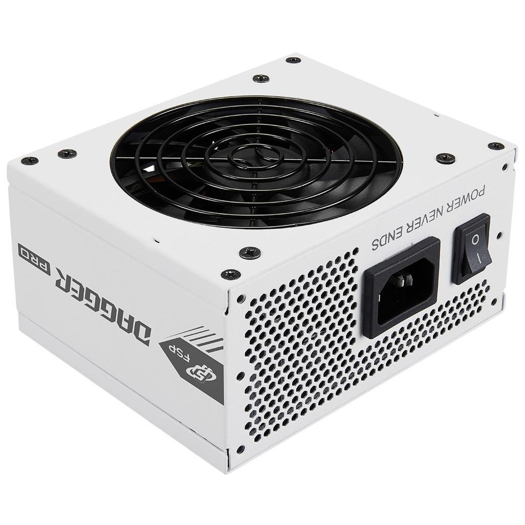 A large main feature product image of FSP Dagger PRO 850W Gold PCIe 5.0 SFX Modular PSU (White)
