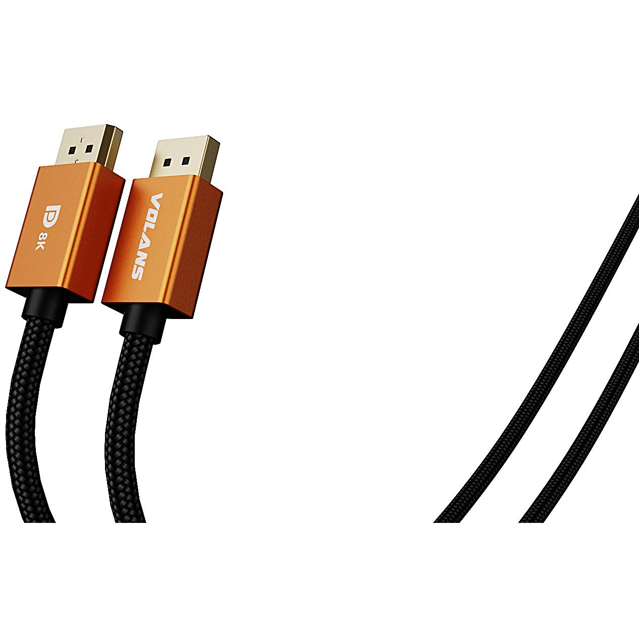 A large main feature product image of Volans Ultra 8K DP to DP Cable V1.4 - 1m