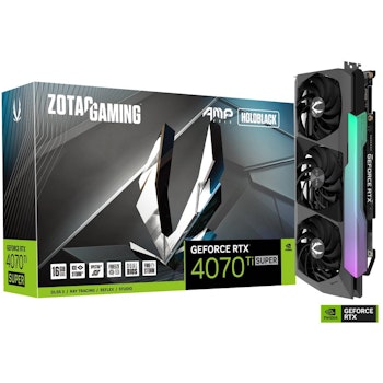 Product image of ZOTAC GAMING GeForce RTX 4070 Ti SUPER AMP HOLO 16GB GDDR6X - Click for product page of ZOTAC GAMING GeForce RTX 4070 Ti SUPER AMP HOLO 16GB GDDR6X