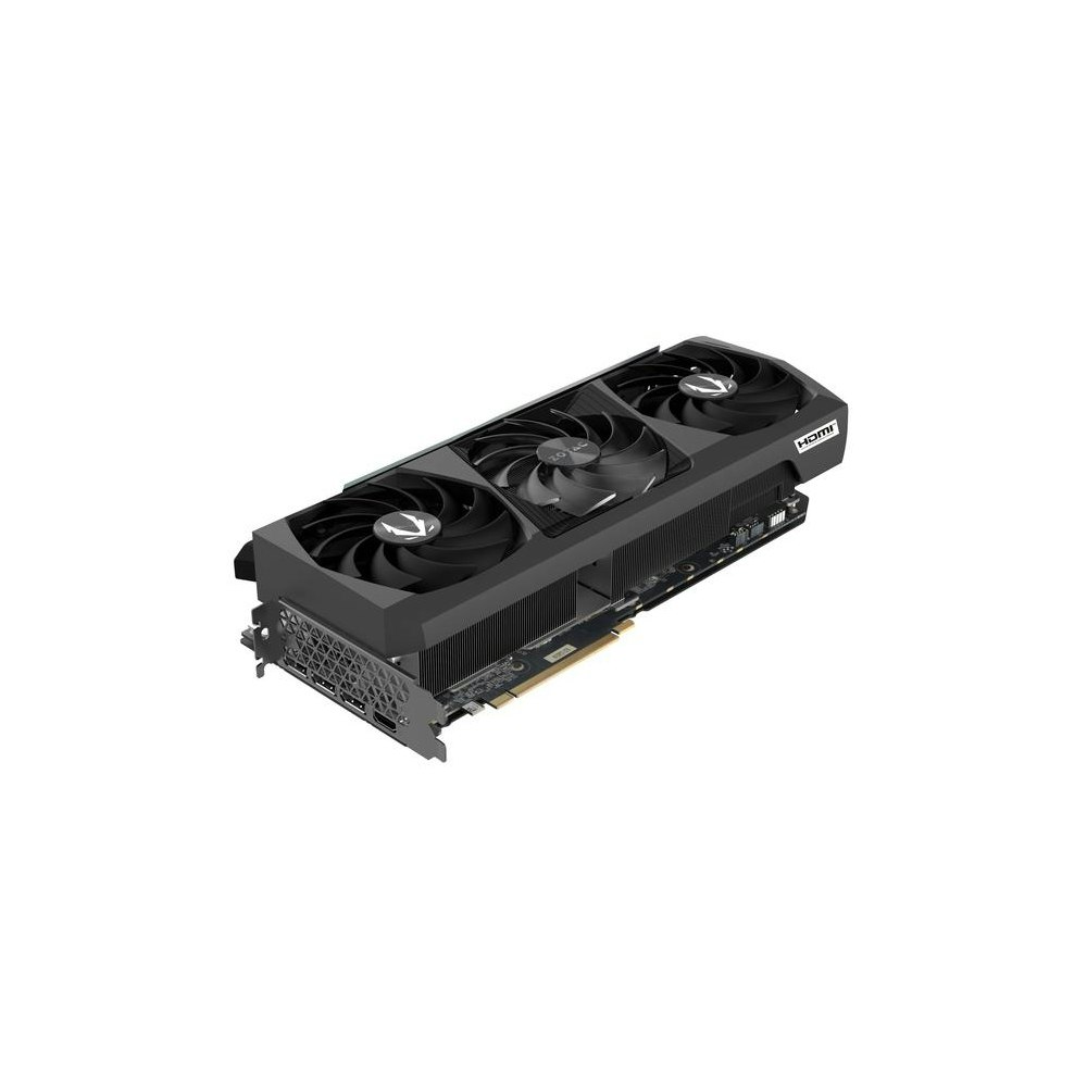A large main feature product image of ZOTAC GAMING GeForce RTX 4070 Ti SUPER AMP HOLO 16GB GDDR6X