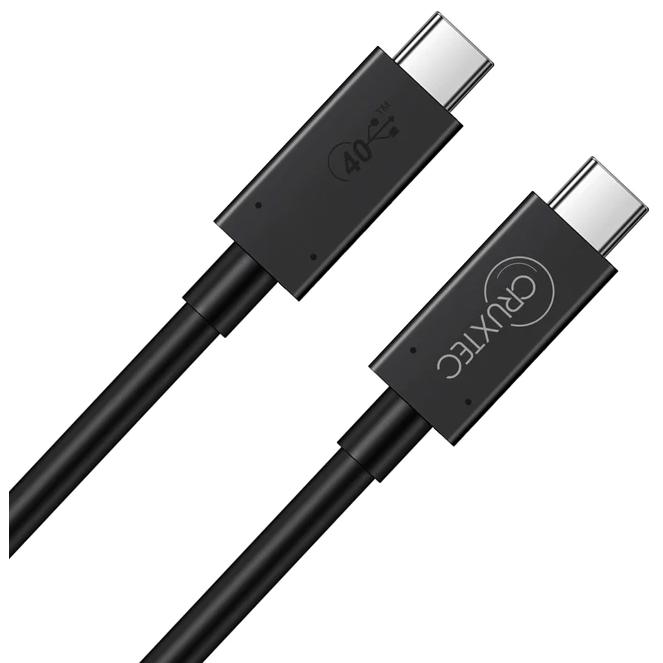 A large main feature product image of Cruxtec USB4 USB Type-C Full-Feature Coaxial Cable (240W, 40Gpbs, 8K@60Hz) - 1m