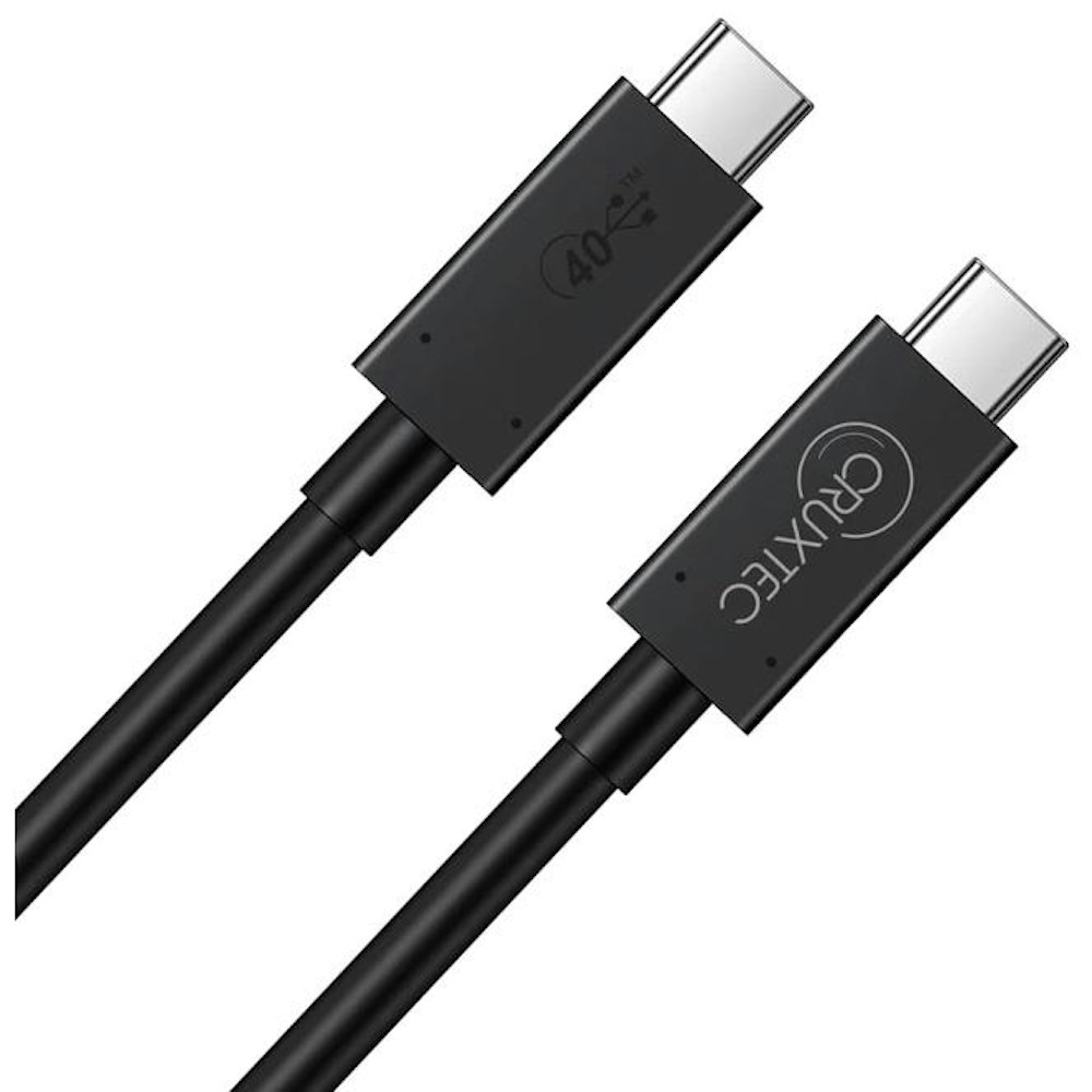 A large main feature product image of Cruxtec USB4 USB-C Full-Feature Coaxial Cable ( 240W, 40Gpbs, 8K@60Hz ) - 1m