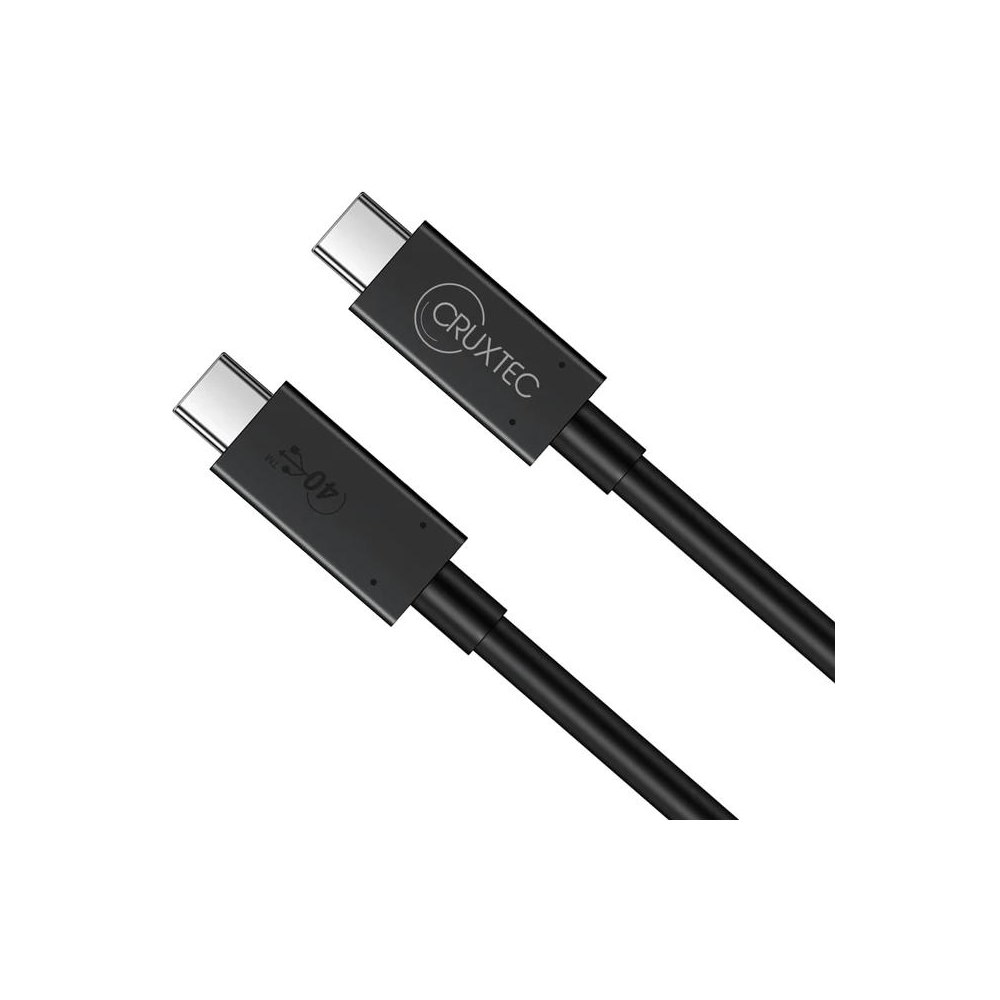 A large main feature product image of Cruxtec USB4 USB-C Full-Feature Coaxial Cable ( 240W, 40Gpbs, 8K@60Hz ) - 1m