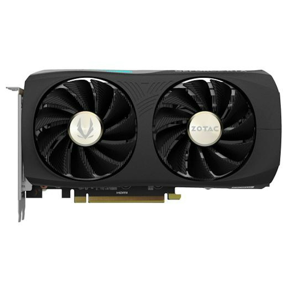 A large main feature product image of ZOTAC GAMING GeForce RTX 4070 SUPER OC Twin 12GB GDDR6X