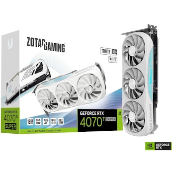 Product image of ZOTAC GAMING Geforce RTX 4070 Ti SUPER Trinity OC White 16GB GDDR6X - Click for product page of ZOTAC GAMING Geforce RTX 4070 Ti SUPER Trinity OC White 16GB GDDR6X