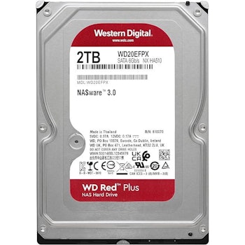 Product image of WD Red Plus 3.5" NAS HDD - 2TB 64MB - Click for product page of WD Red Plus 3.5" NAS HDD - 2TB 64MB
