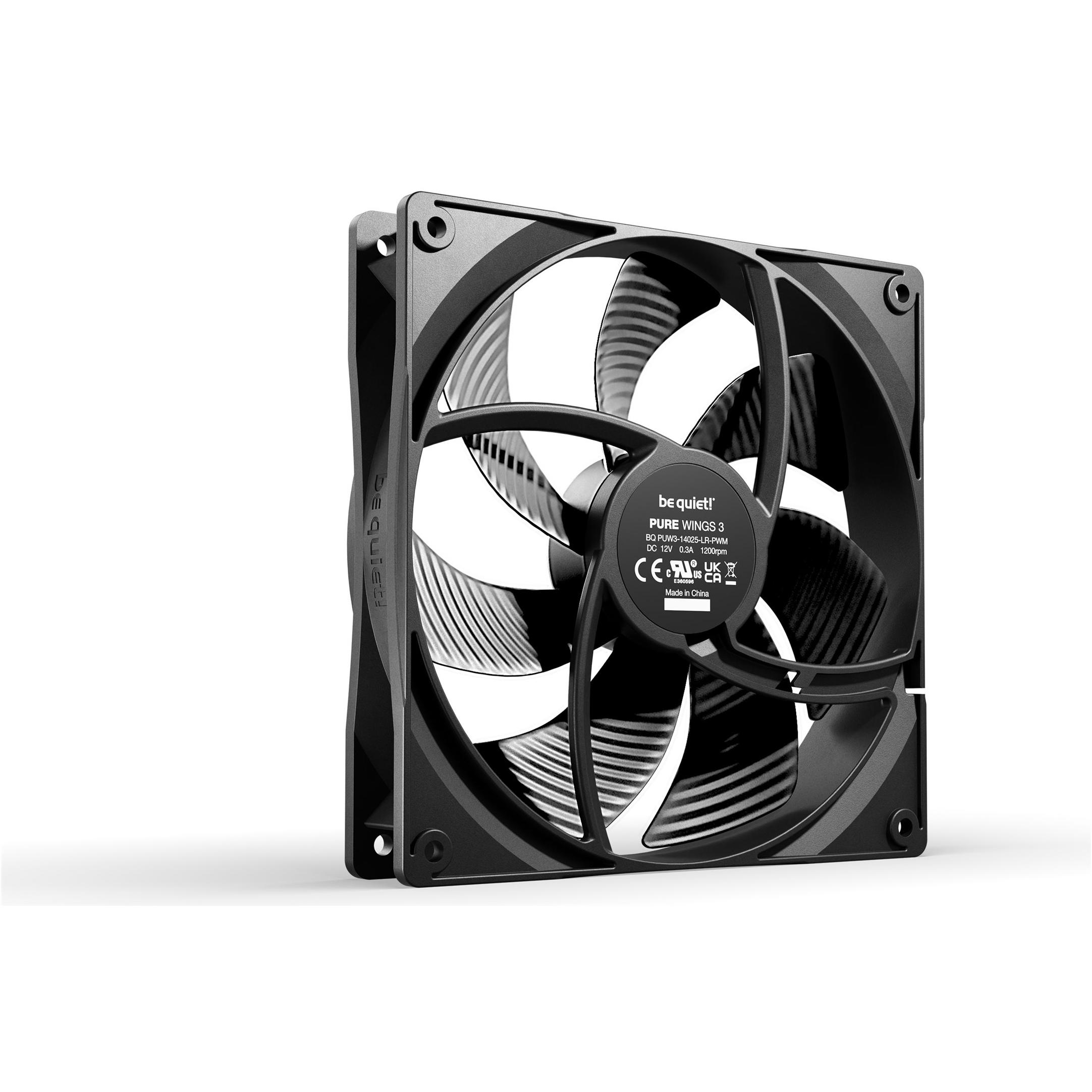 A large main feature product image of be quiet! PURE WINGS 3 140mm PWM Fan (Black)