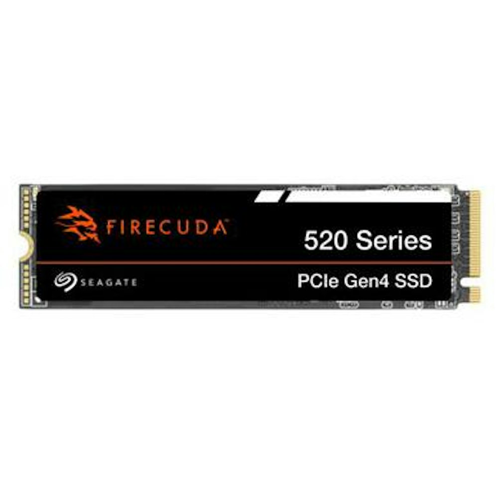 A large main feature product image of Seagate FireCuda 520 PCIe Gen4 NVMe M.2 SSD - 500GB