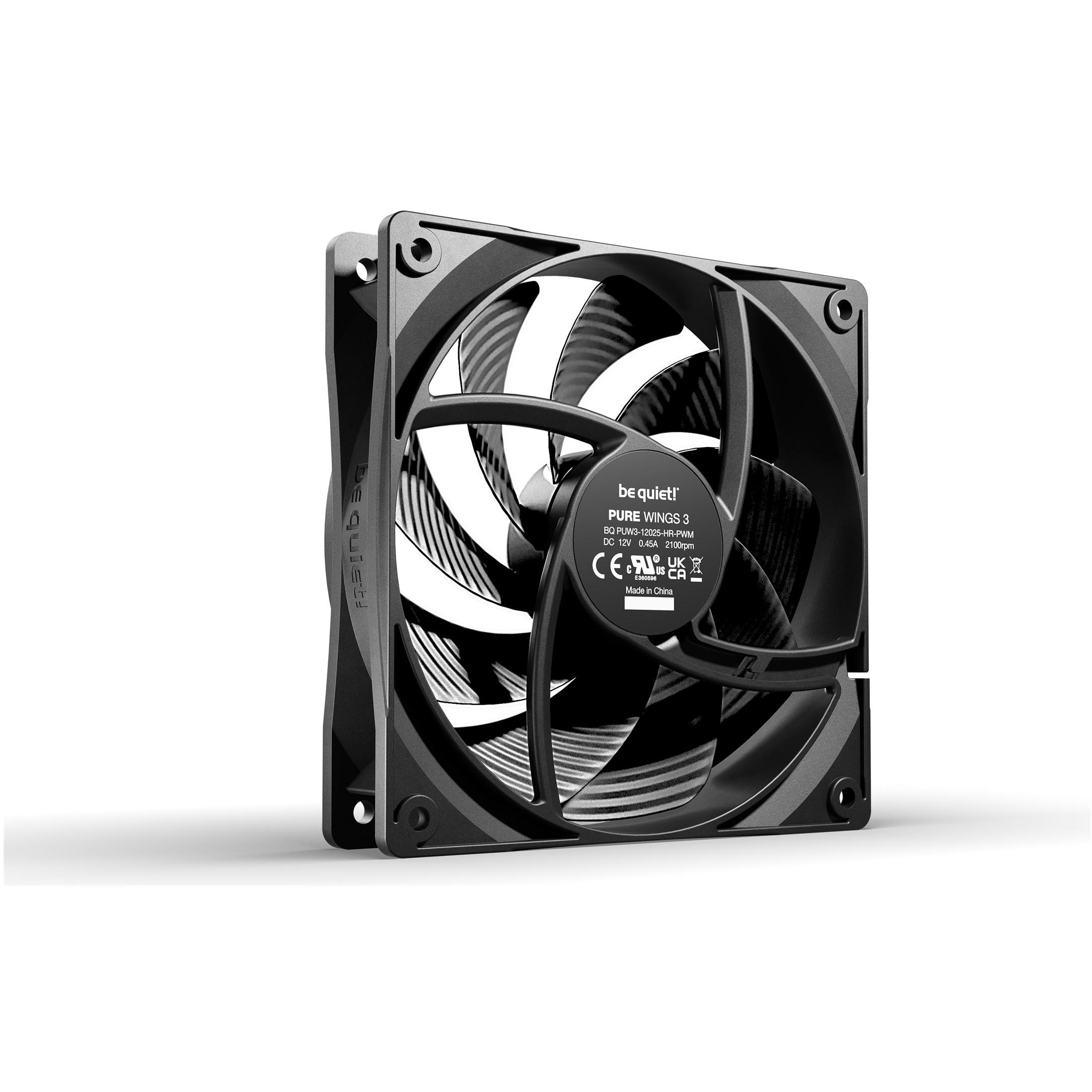 A large main feature product image of be quiet! PURE WINGS 3 120mm PWM High-Speed Fan (Black)