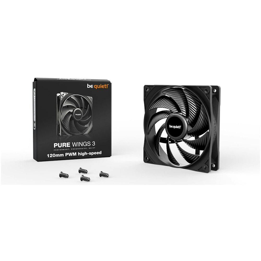 A large main feature product image of be quiet! PURE WINGS 3 120mm PWM High-Speed Fan - Black