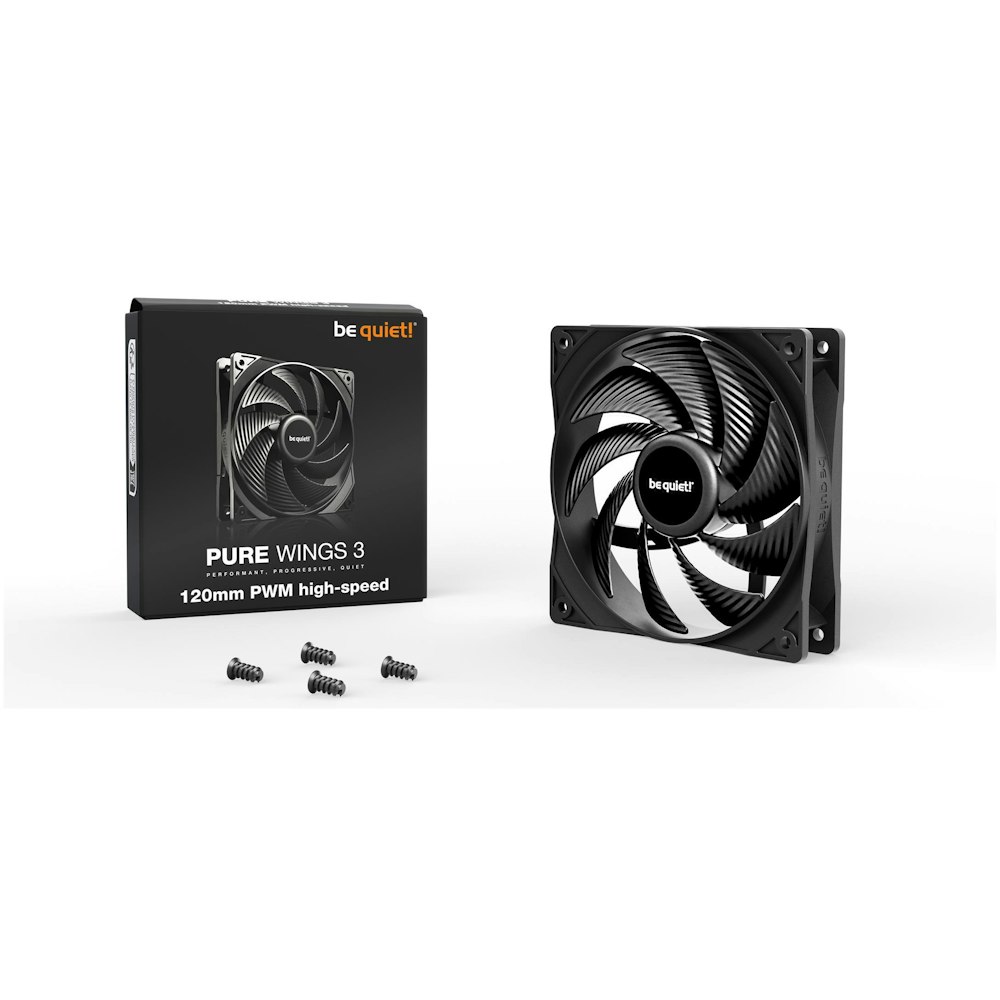 A large main feature product image of be quiet! PURE WINGS 3 120mm PWM High-Speed Fan (Black)