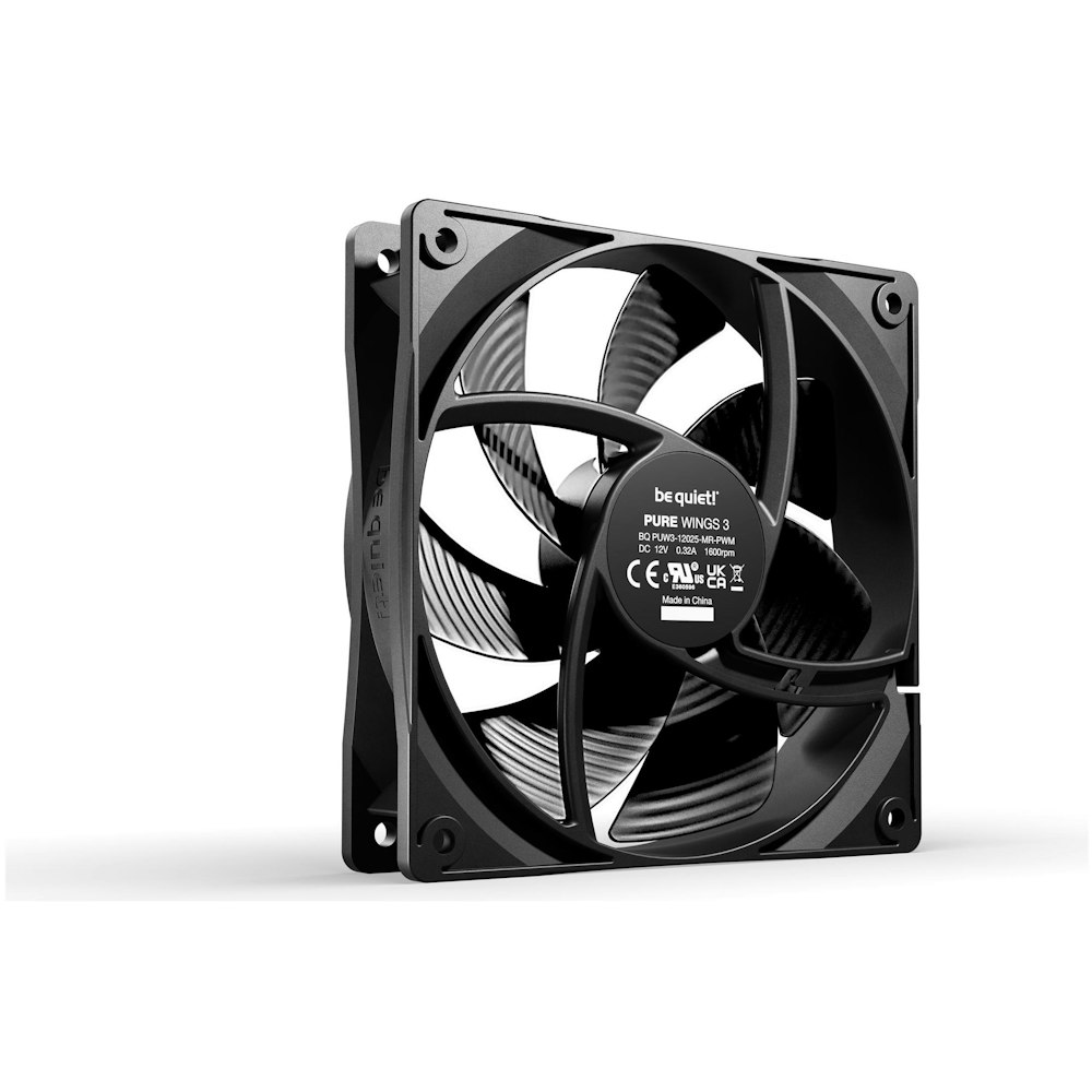 A large main feature product image of be quiet! PURE WINGS 3 120mm PWM Fan (Black)