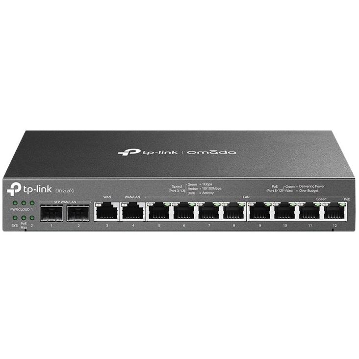 A large main feature product image of TP-Link Omada ER7212PC - 3-in-1 Gigabit VPN Gateway