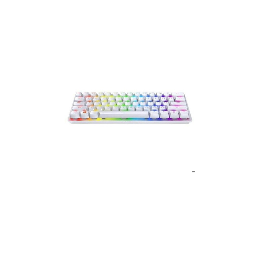 A large main feature product image of Razer Huntsman V3 Pro Mini - 60% Analog Optical eSports Keyboard (White)