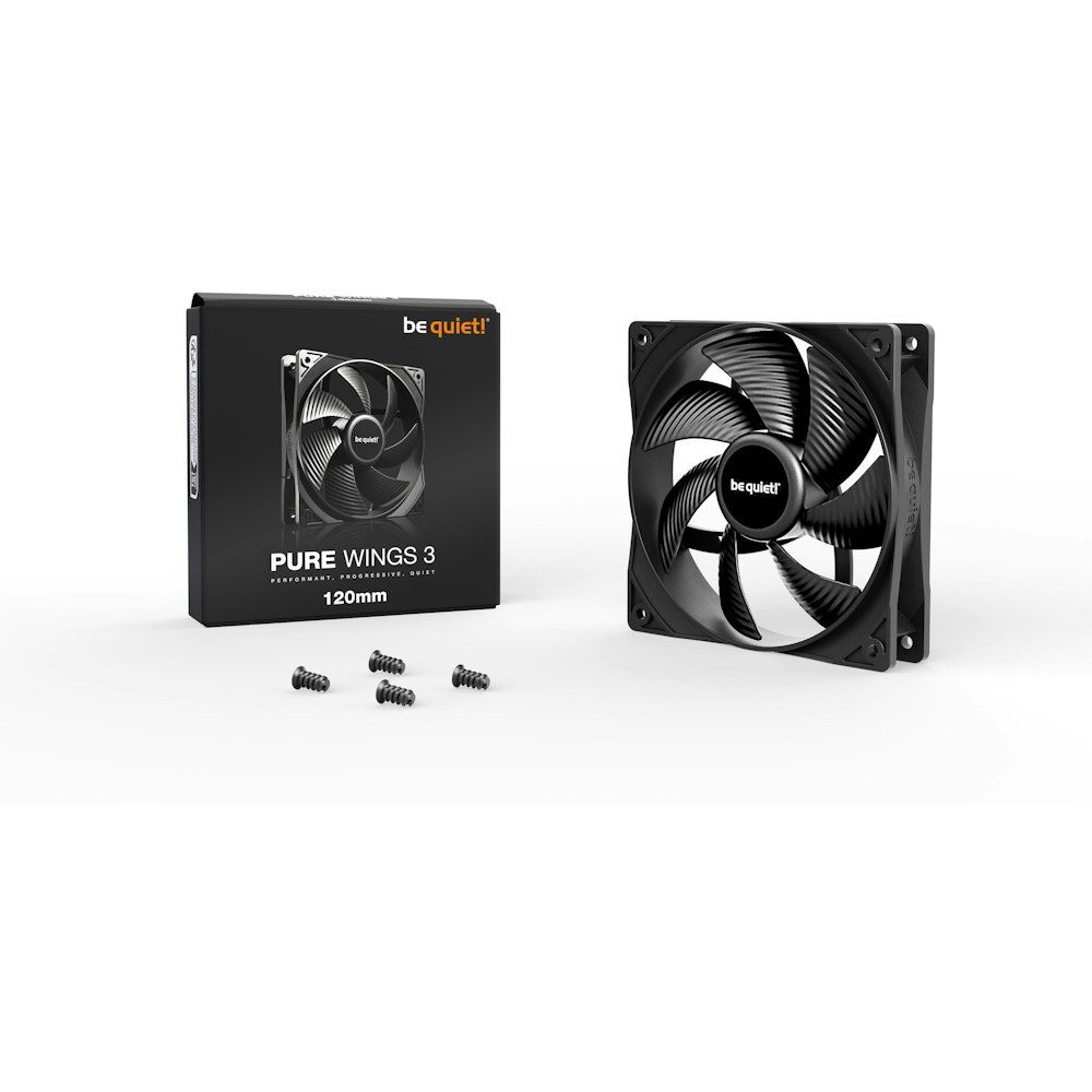 A large main feature product image of be quiet! PURE WINGS 3 120mm Fan - Black