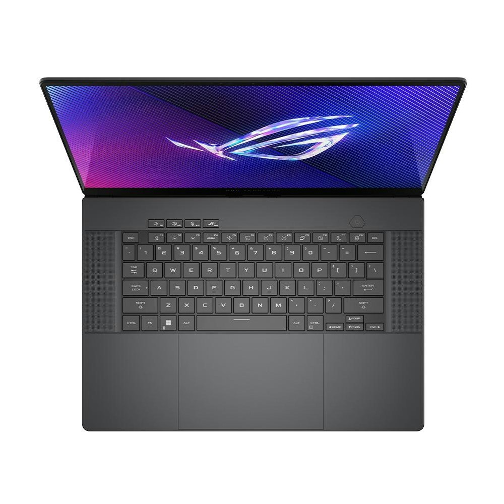 A large main feature product image of ASUS ROG Zephyrus G16 GU605MV-QP161W 16" 240Hz Ultra 7 155H RTX 4060 Win 11 Gaming Notebook