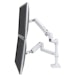 A product image of Ergotron LX Dual Stacking Monitor Arm - White