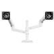 A small tile product image of Ergotron LX Dual Stacking Monitor Arm - White