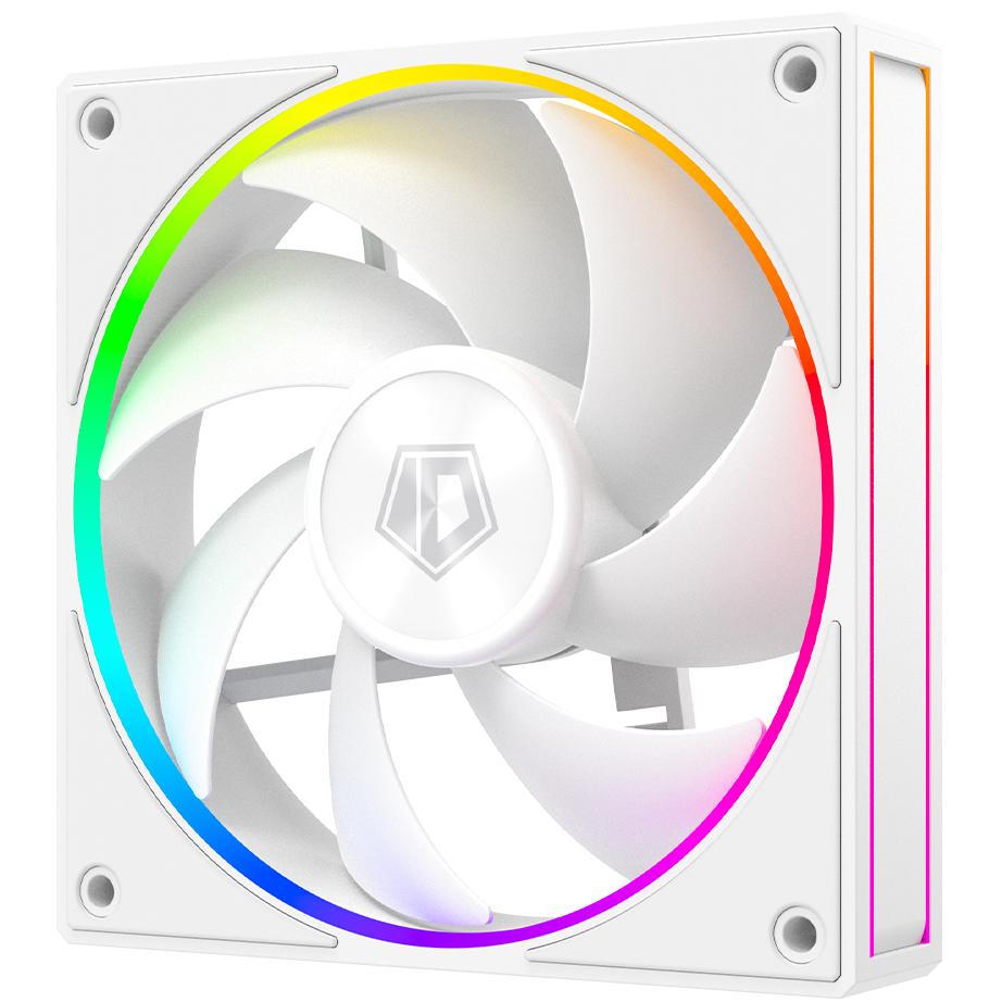 A large main feature product image of ID-COOLING AF Series 120mm ARGB Performance PWM Fan (White)