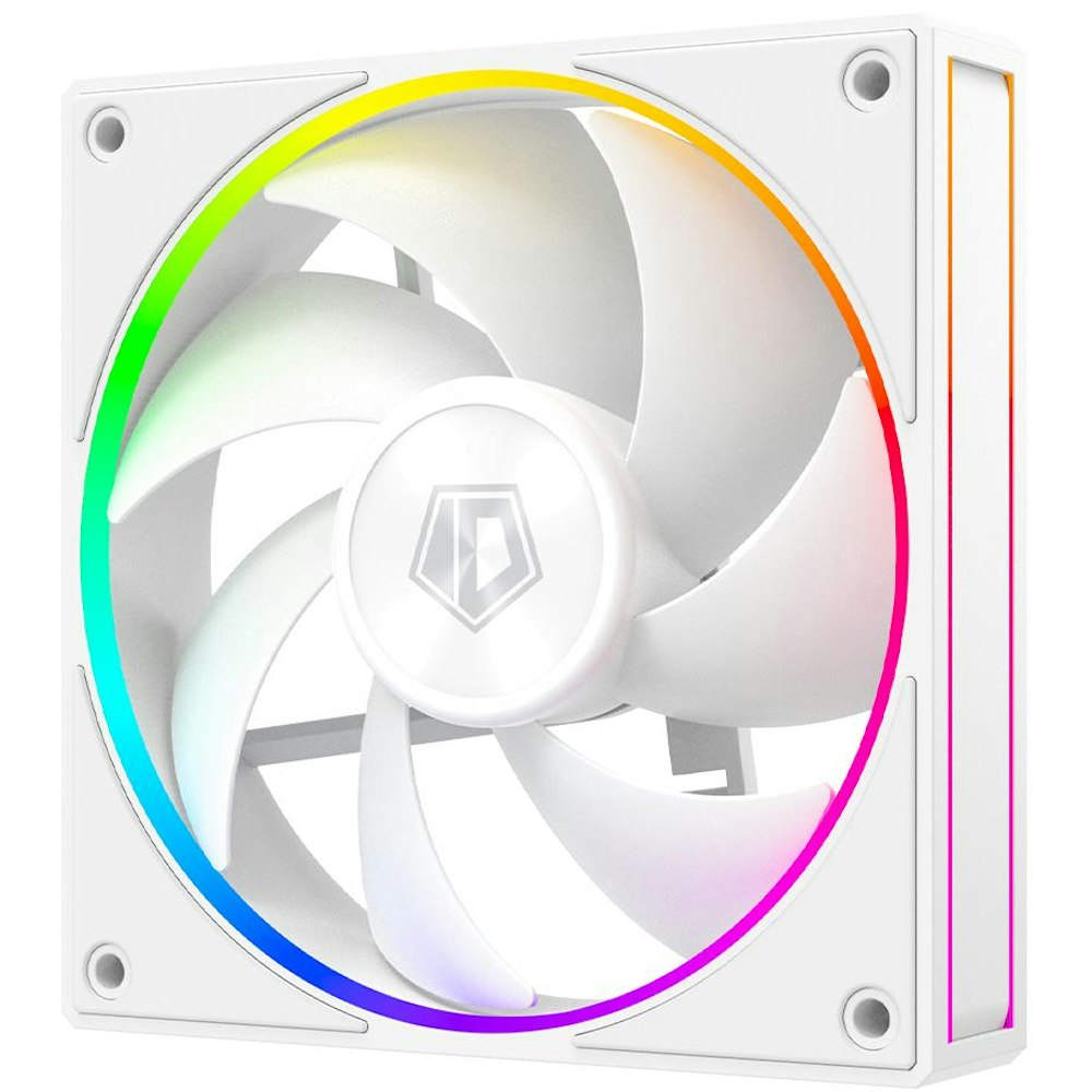 A large main feature product image of ID-COOLING AF Series 120mm ARGB Case Fan - White