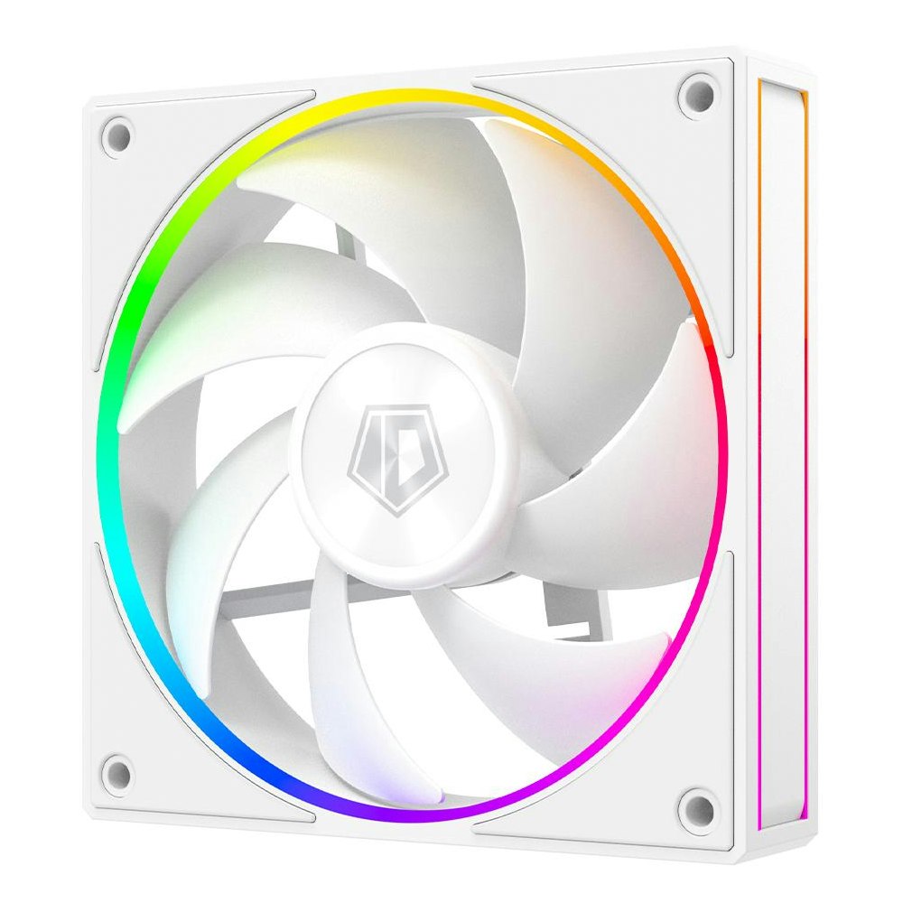 A large main feature product image of ID-COOLING AF Series 120mm ARGB Performance PWM Fan (White)