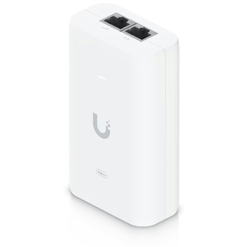 A large main feature product image of Ubiquiti PoE++ Adapter