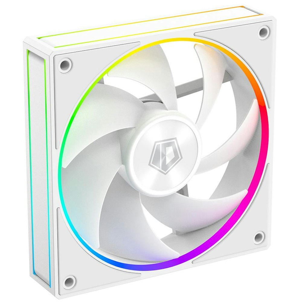 A large main feature product image of ID-COOLING AF Series 120mm ARGB Case Fan - White