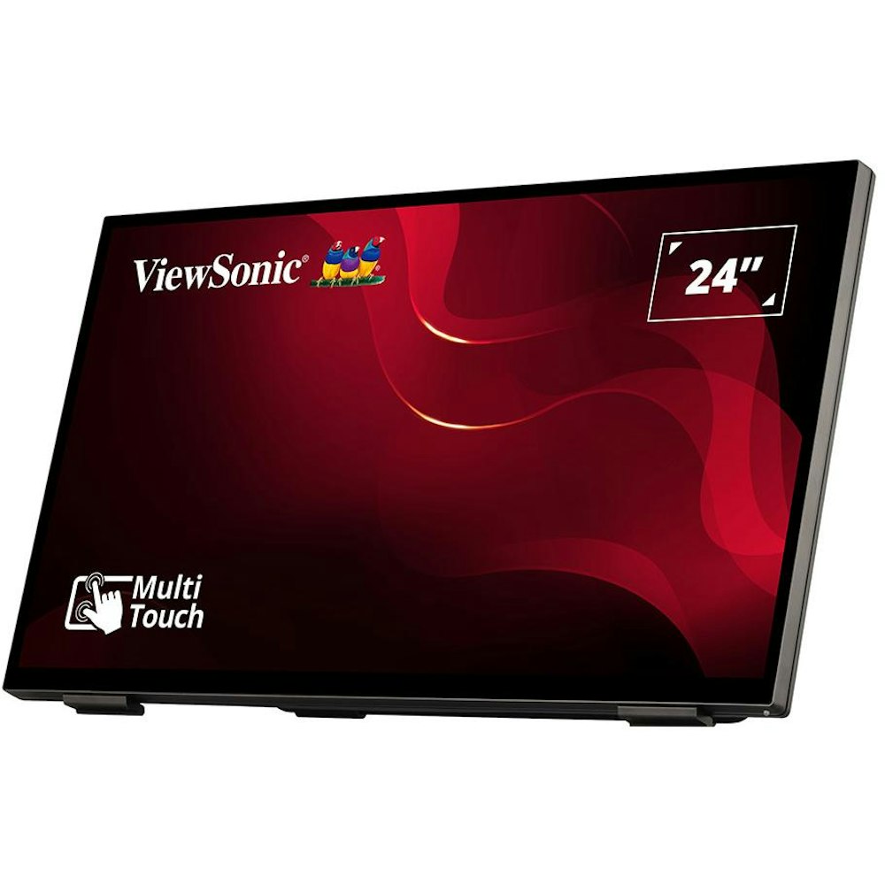 A large main feature product image of ViewSonic TD2465 24" FHD 60Hz VA Touch Monitor
