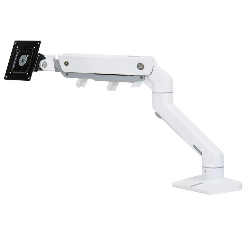 A large main feature product image of Ergotron HX Desk Monitor Arm with HD Pivot - White