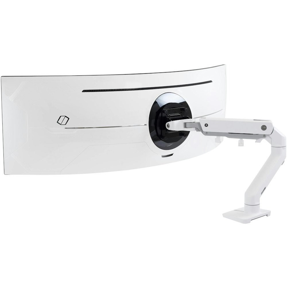 A large main feature product image of Ergotron HX Desk Monitor Arm with HD Pivot - White
