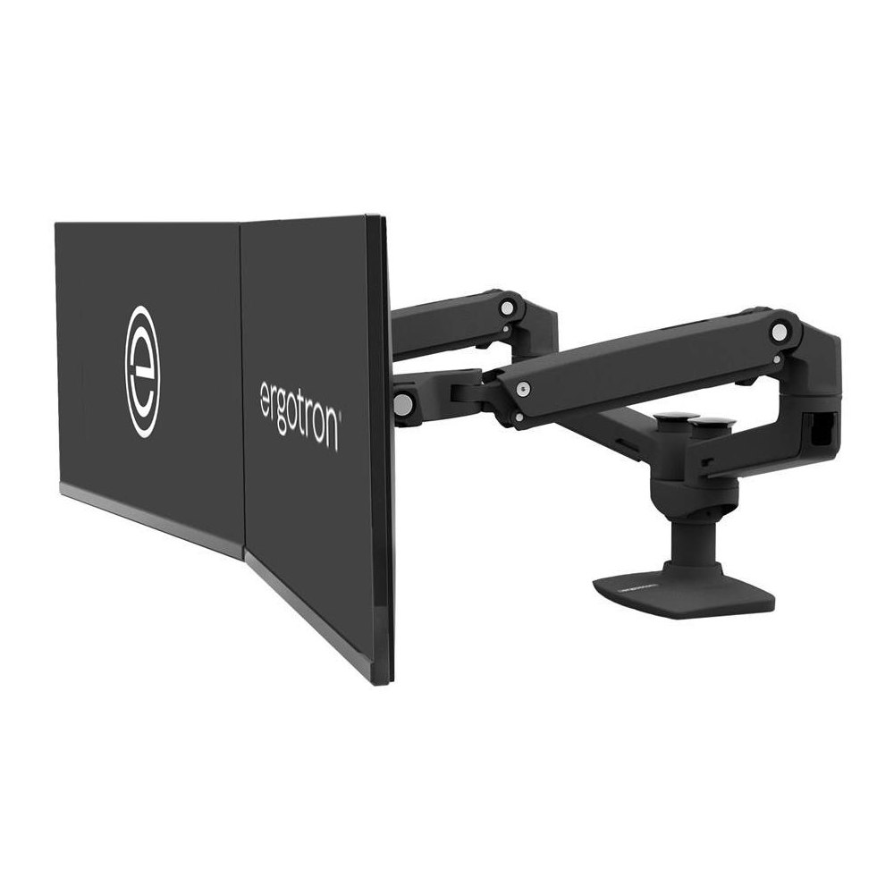 A large main feature product image of Ergotron LX Dual Side-by-Side Arm - Matte Black