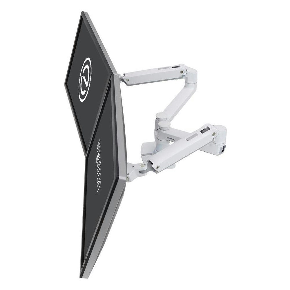 A large main feature product image of Ergotron LX Dual Side-by-Side Arm - White