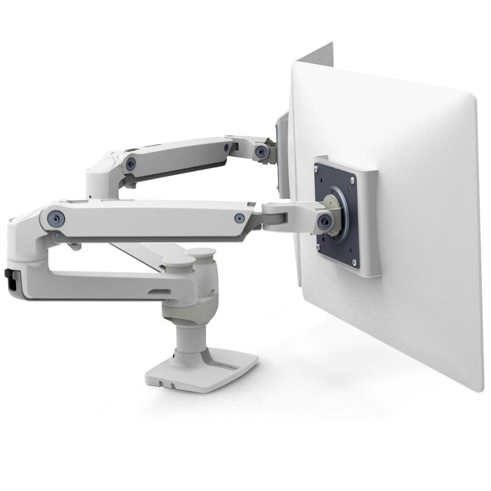 A large main feature product image of Ergotron LX Dual Side-by-Side Arm - White