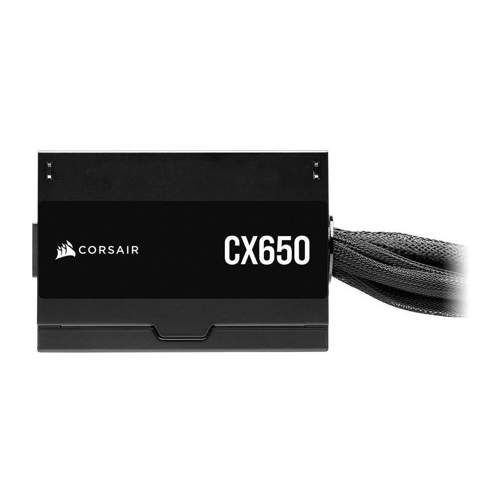 A large main feature product image of Corsair CX650 650W Bronze ATX PSU