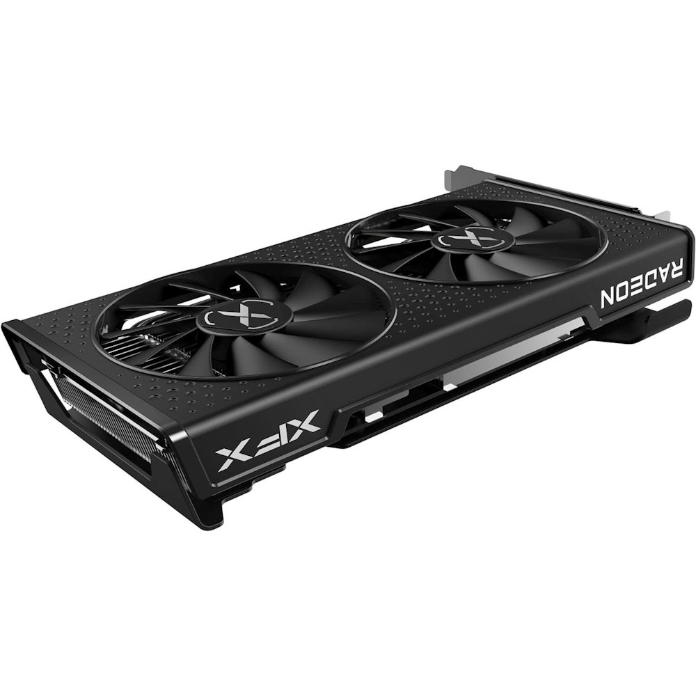 A large main feature product image of XFX Radeon RX 7600 Speedster SWFT 210 8GB GDDR6 