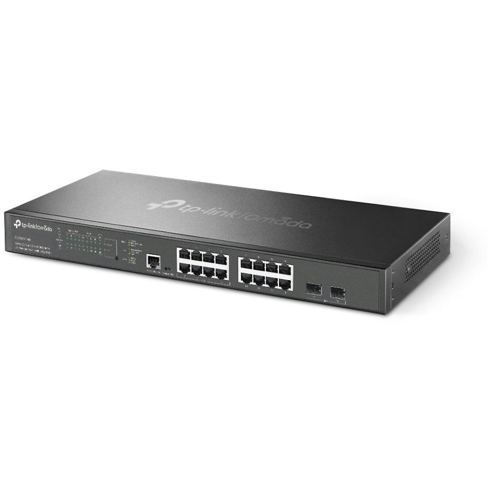 A large main feature product image of TP-Link JetStream SG3218XP-M2 - 16-Port L2+ Managed PoE Switch