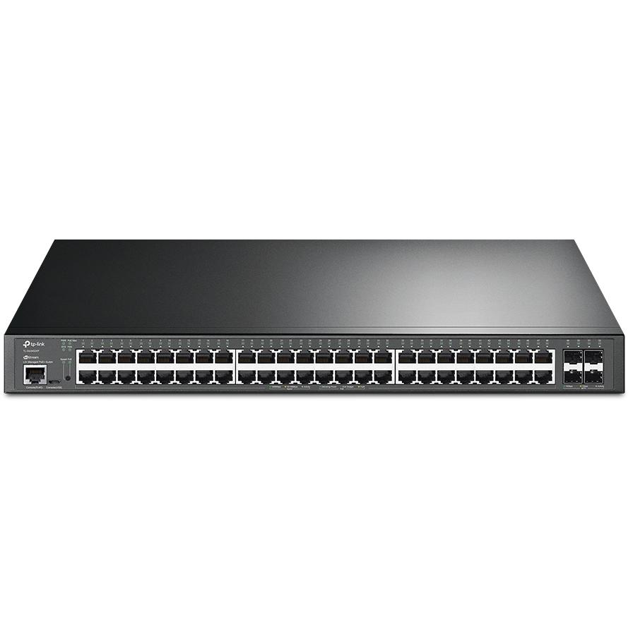 A large main feature product image of TP-Link JetStream TL-SG3452XP - 48-Port Gigabit and 4-Port 10GE SFP+ L2+ Managed Switch with 48-Port PoE+