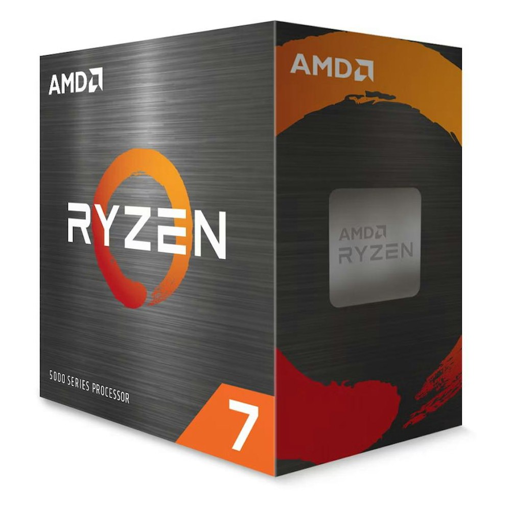 A large main feature product image of AMD Ryzen 7 5700 8 Core 16 Thread Up To 4.6GHz AM4 - With Wraith Spire Cooler