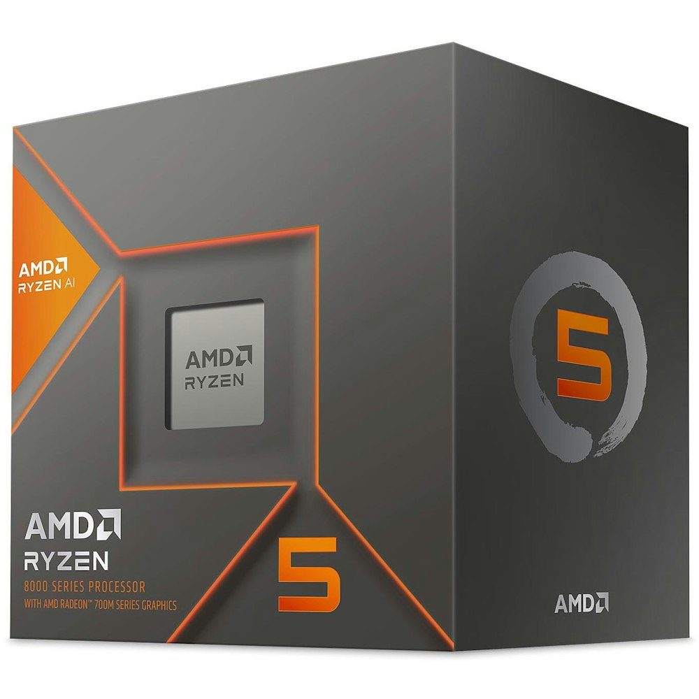 A large main feature product image of AMD Ryzen 5 8600G 6 Core 12 Thread Up To  5.0GHz AM5 - With Wraith Stealth Cooler