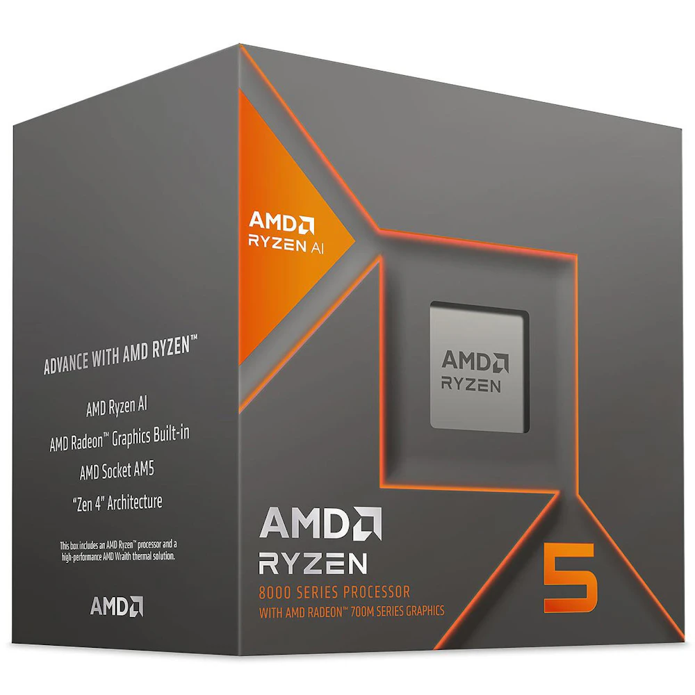 AMD Ryzen 5 8600G 6 Core 12 Thread Up To 5.0GHz AM5 - With Wraith Stealth Cooler