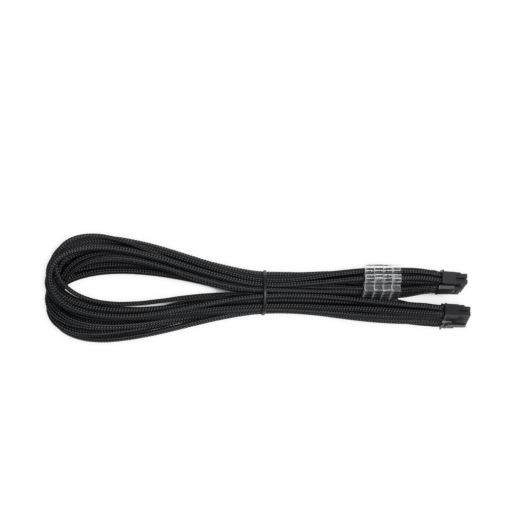 A large main feature product image of GamerChief 12VHPWR 45cm Male to Male Sleeved Cable (Black)