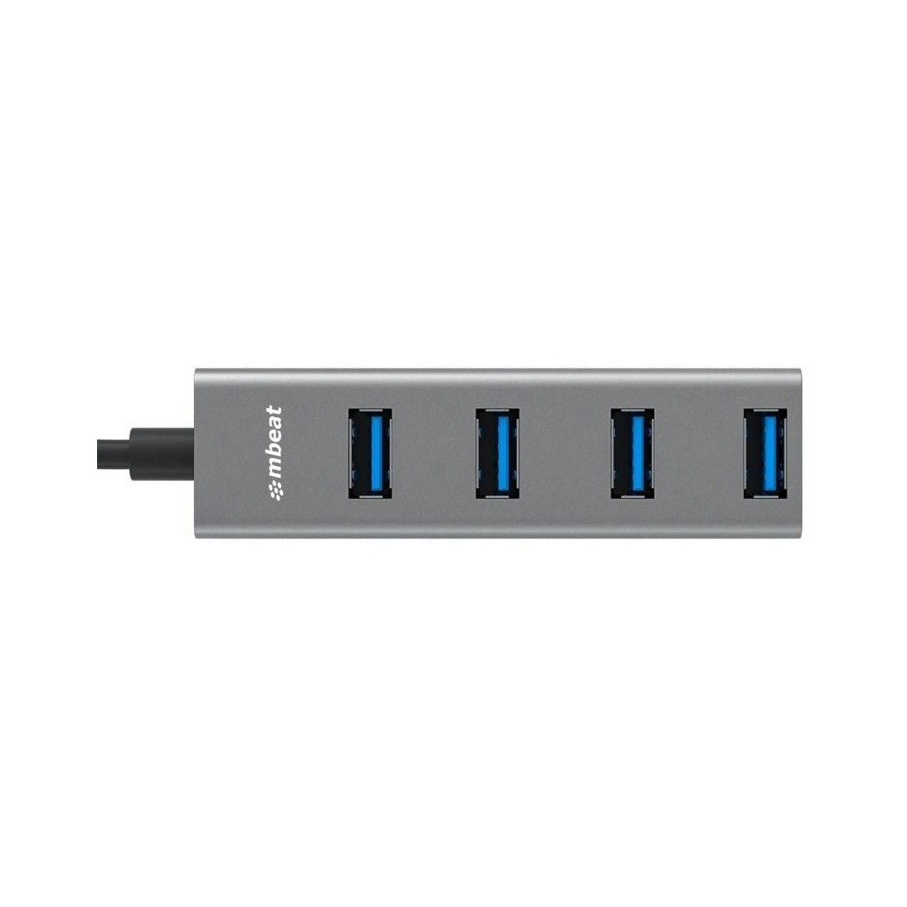 A large main feature product image of mBeat 4 Port USB Hub w/ USB A to C Converter